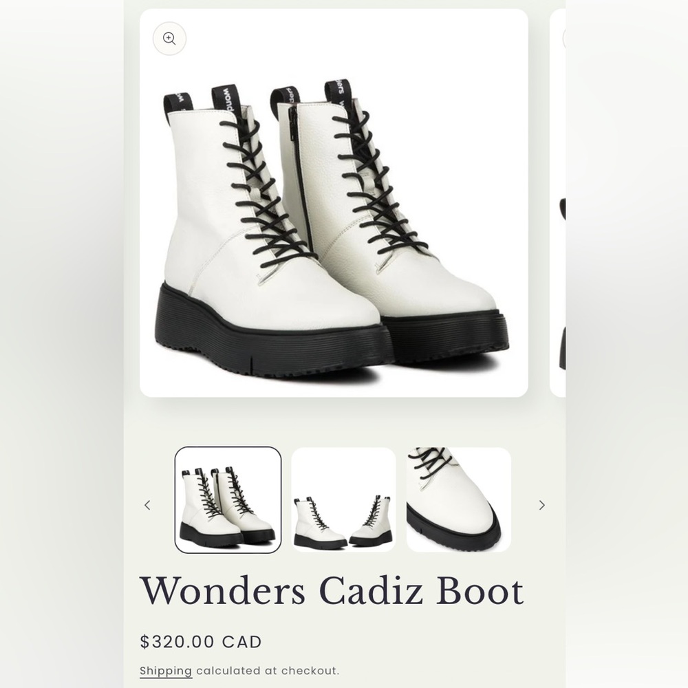 White Platform Lace-Up Combat Boots